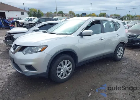 2015 Nissan Rogue S из США, поврежденный, VIN KNMAT2MV3FP534865